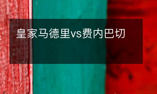 皇家馬德里vs費內巴切