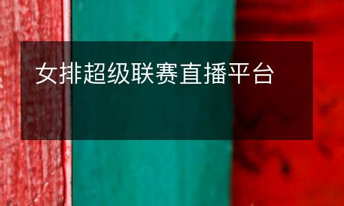 女排超級聯(lián)賽直播平臺