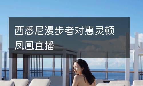 西悉尼漫步者對惠靈頓鳳凰直播