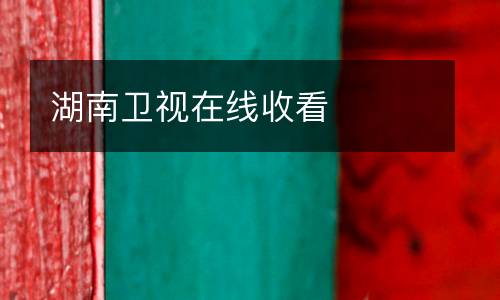 湖南衛(wèi)視在線收看