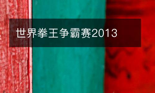 世界拳王爭霸賽2013